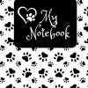 8 1/2x11 Pawprint Notebook/120 lined pages