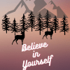 6x9 Inch Moose & Mountain Believe in Yourself Notebook/120 lined pages